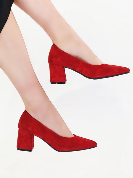 Туфлі Scarlett Red, Червона замша, 36