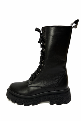 Ботинки Coal Black, Черная кожа, 36