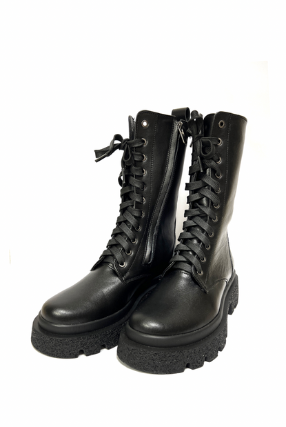 Ботинки Coal Black, Черная кожа, 36